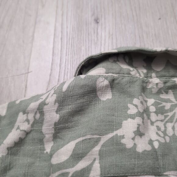 NWT Porter & Ash Shirt Mens Large MultiColor Floral Porter Ash Button Linen Bln - Picture 6 of 6